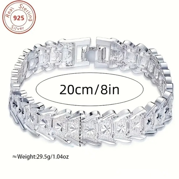 925 Sterling Silver link bracelet - Picture 5 of 6